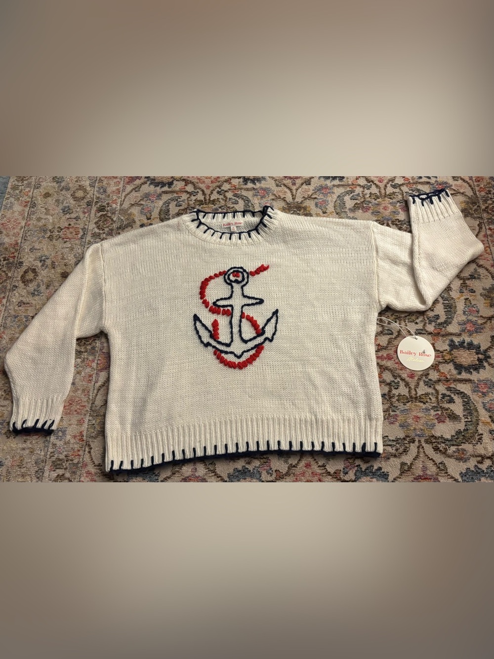 Bailey Rose Anchor Knit Sweater